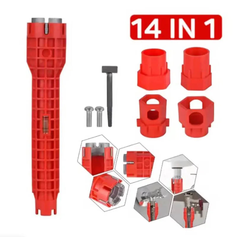 14 In Wrench Sink Faucet Sanitary Repair Double-Head