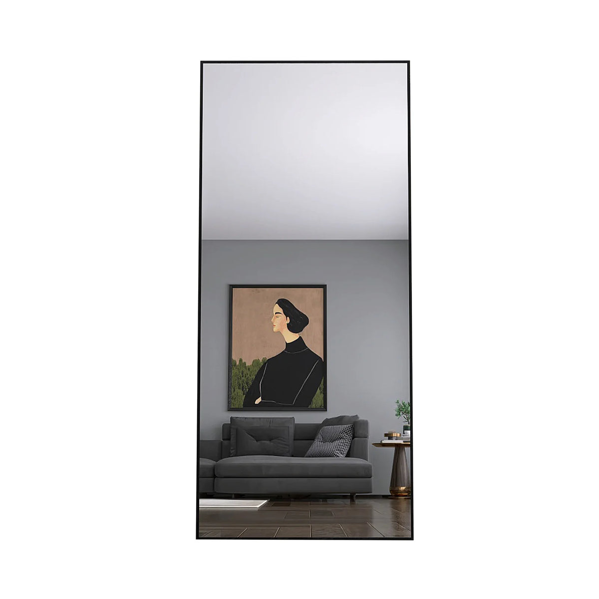 Full Length Mirror Standing Mirror Black Frame Large