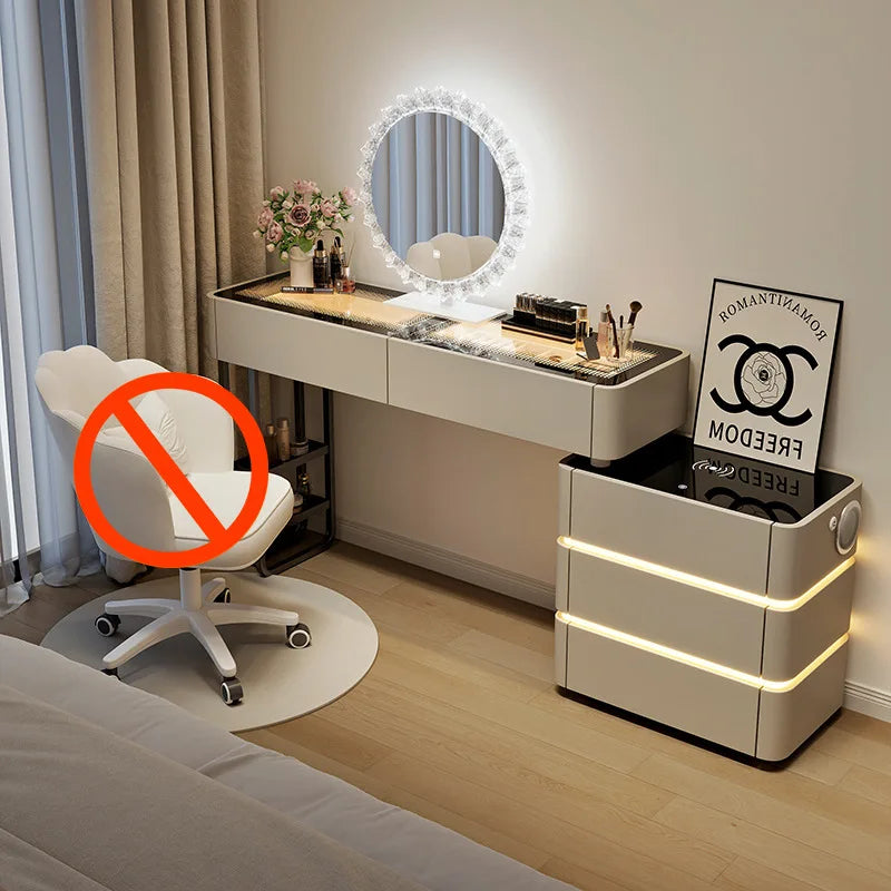 Modern Dressing Table Vanity Desk Wireless Charge Station