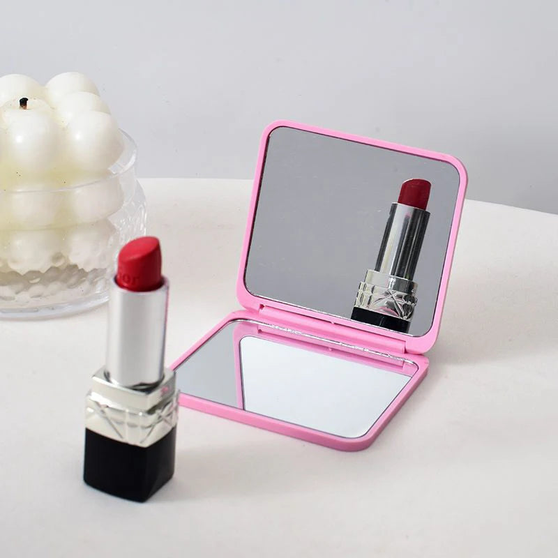 2-Face Makeup Mirror Square Cute Girl Gift Hand