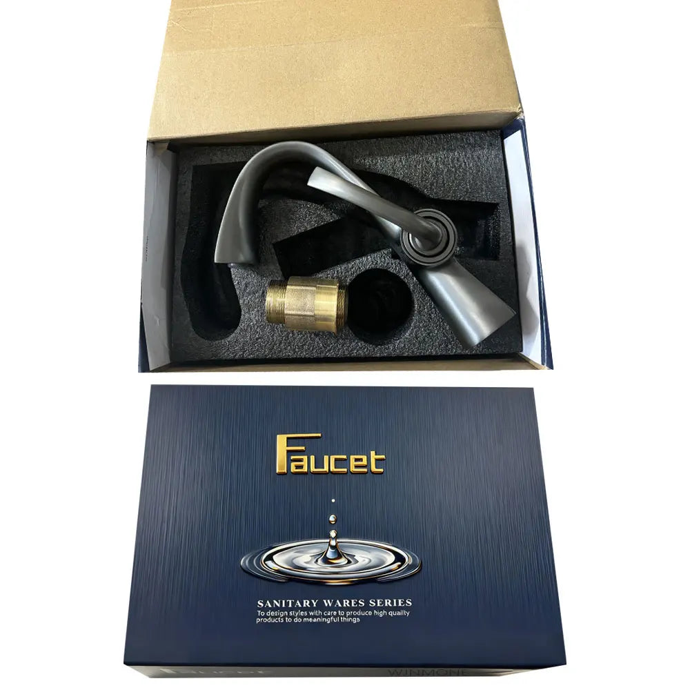 Modern Design Bathroom Sink Faucet Lever Hole Cold