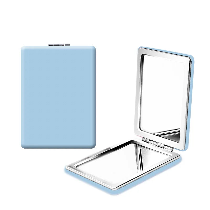 Cute Mini Pu Makeup Mirror Magnify Foldable Double