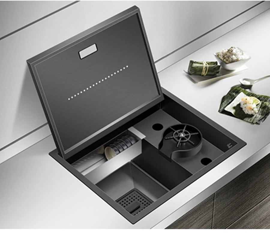 Nanometer Hidden Bar Island Sink 304 Stainless Steel