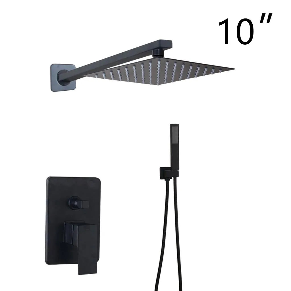 Kemaidi Bathroom 2-3 Way Shower Faucet Black 3-Functions