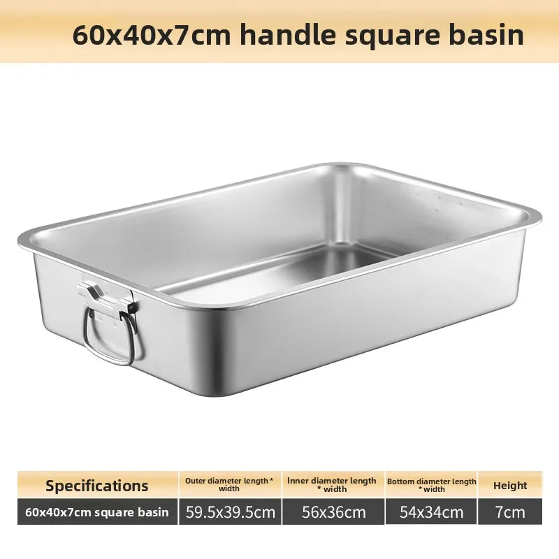 Stainless Steel 304 Deepened Square Basin Rectangular Box