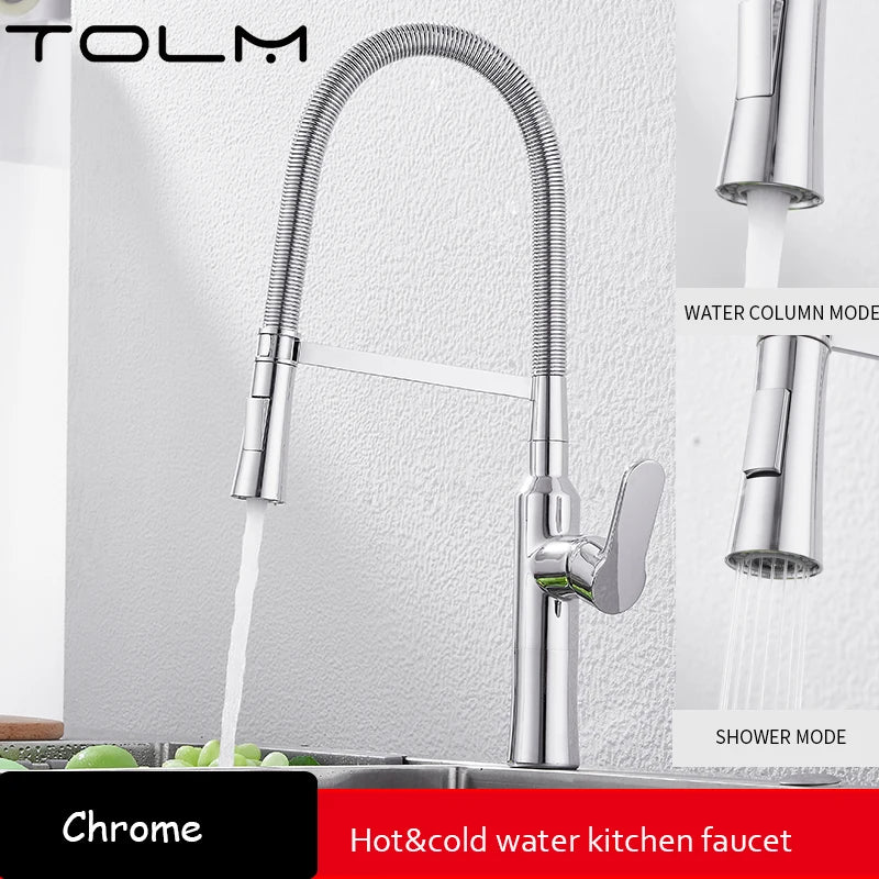 Tolm Brushed Nickel Modern Polished Chrome Brass Sink