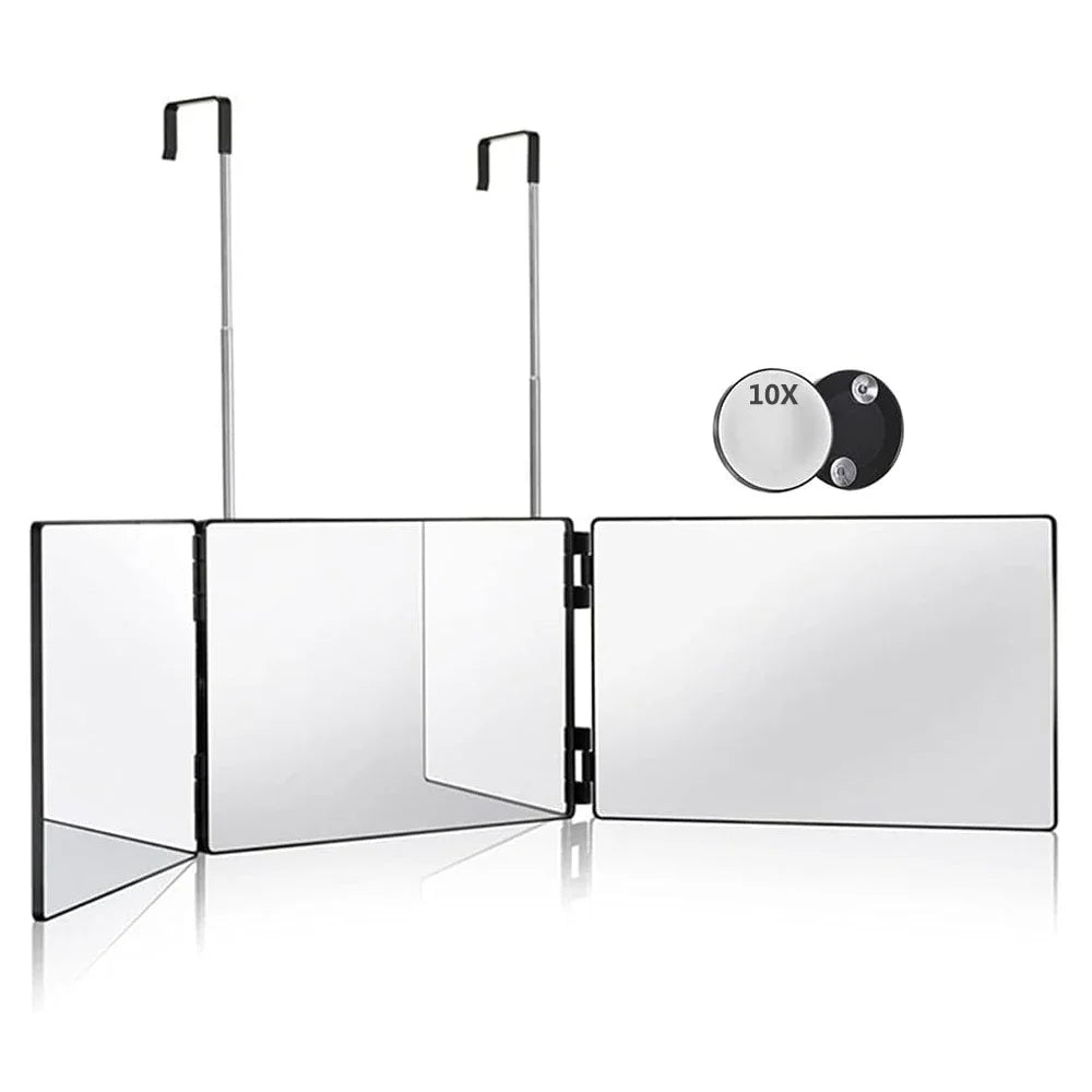 Travel 360 Trifold Vanity Makeup Mirror Height Adjustable