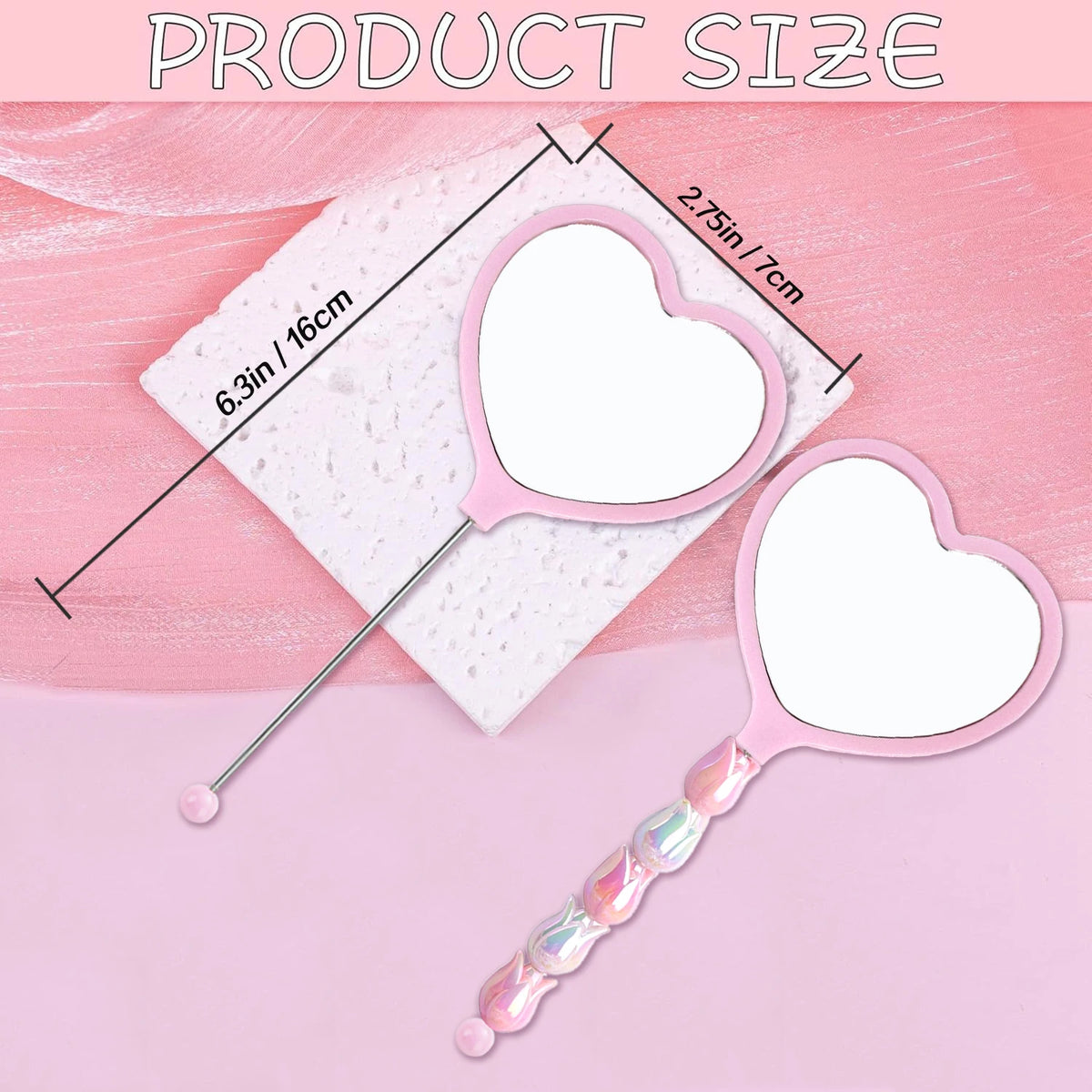 10pcs Diy Beaded Hand Mirror Creative - Beaded