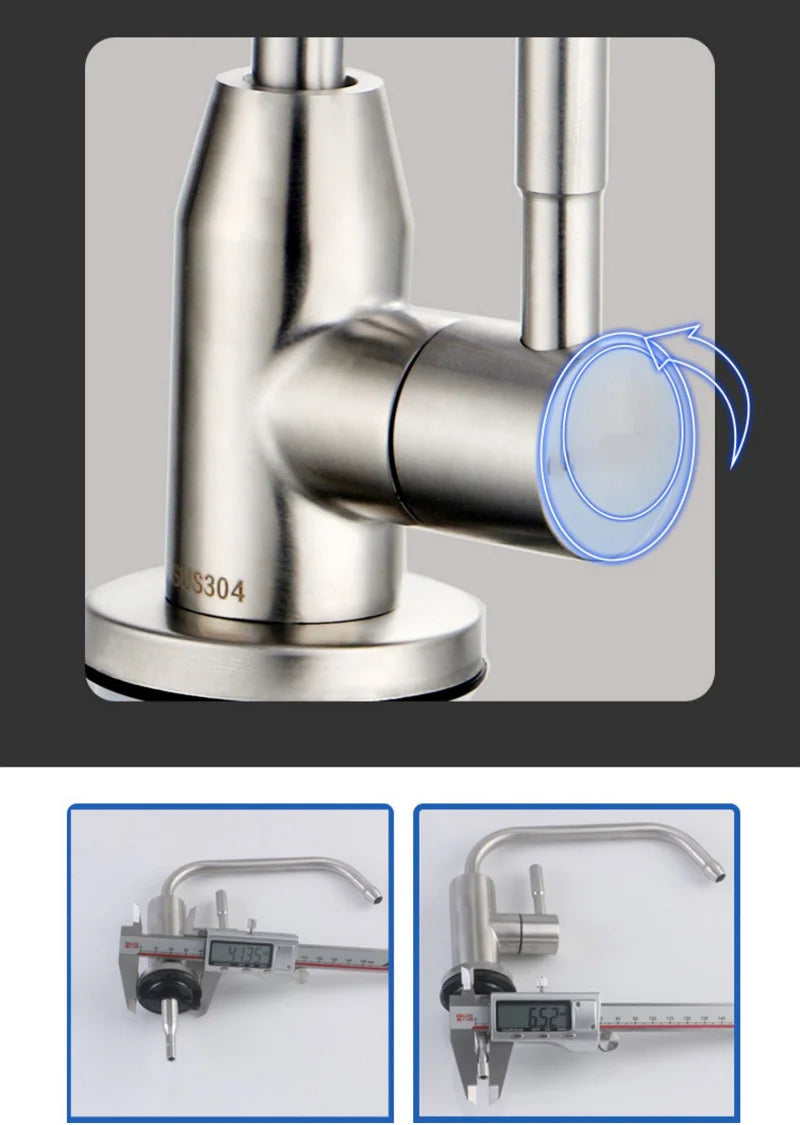 Sink Faucet Direct Drinking Tap Cold Stainless Steel