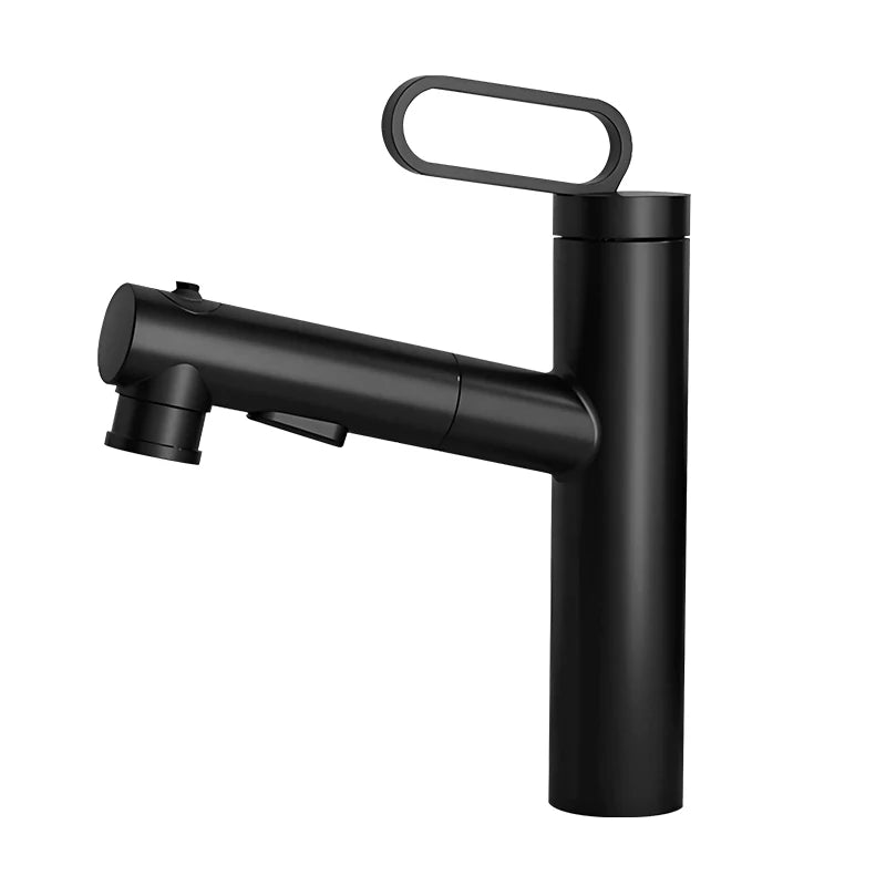 Huniu Bathroom Sink Faucet Basin Pull-Out Faucet Cold