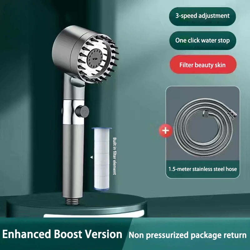High Pressurized Filter Shower Head 3-Mode Adjustable Spray