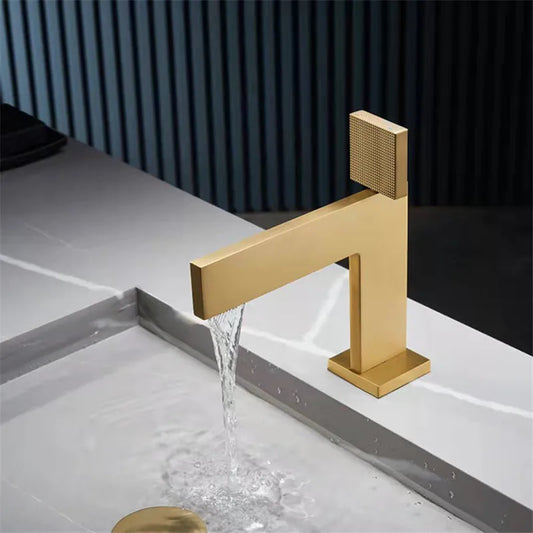 Brushed Gold Bathroom Faucet Brass Bathroom Basin Faucet
