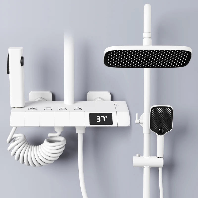 12 Inch Rainfall Shower System Bathroom Luxury Thermostatic