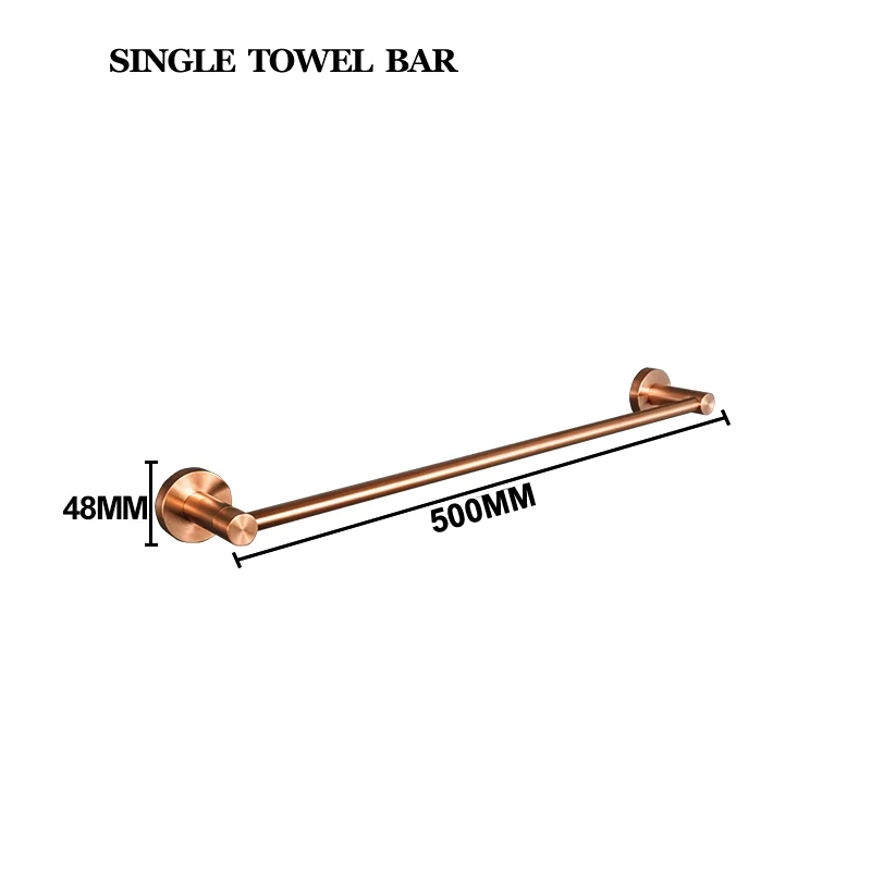 Brushed Rose Gold Bathroom Towel Rack Tissue Rack