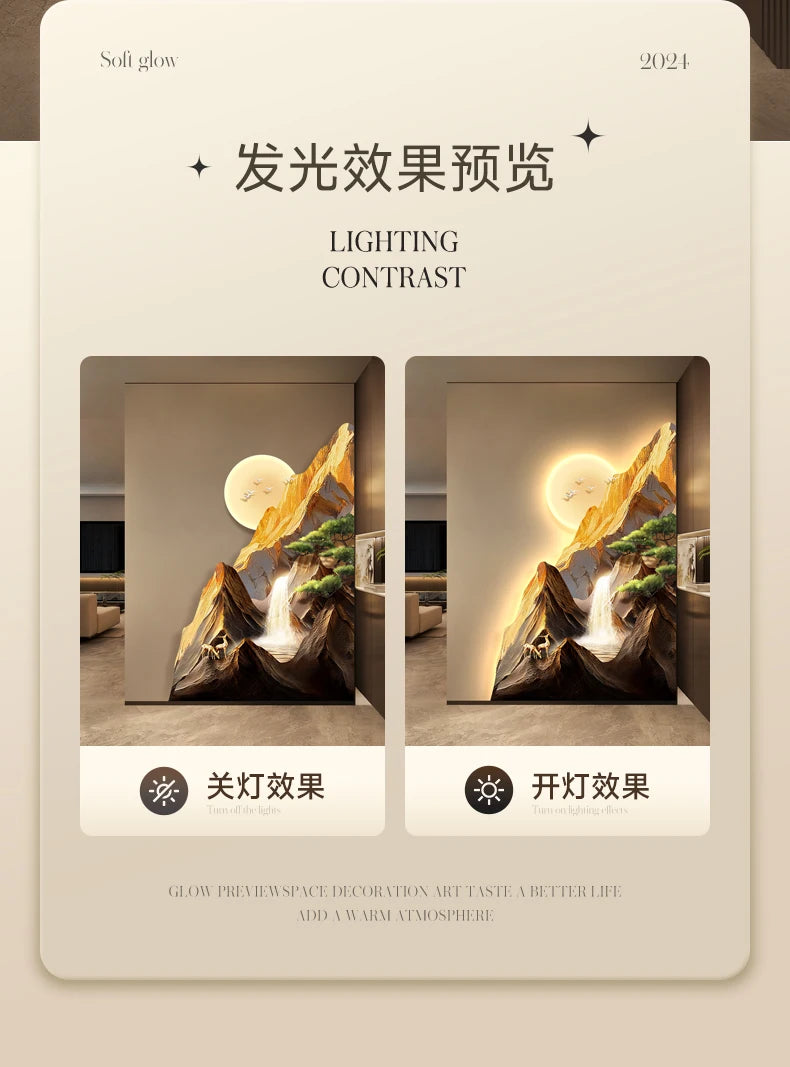 Backed By Jinshan Luxury Vanity Wall Lamp Painting