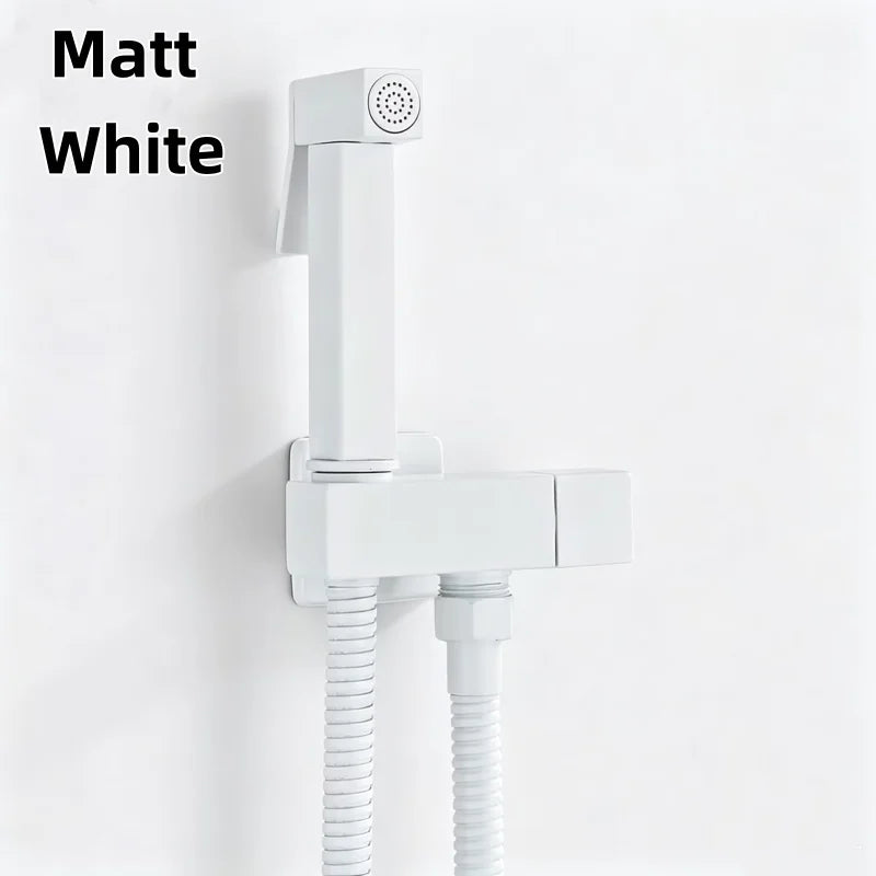Brushed Rose Gold Brass Handheld Bidet High Voltage