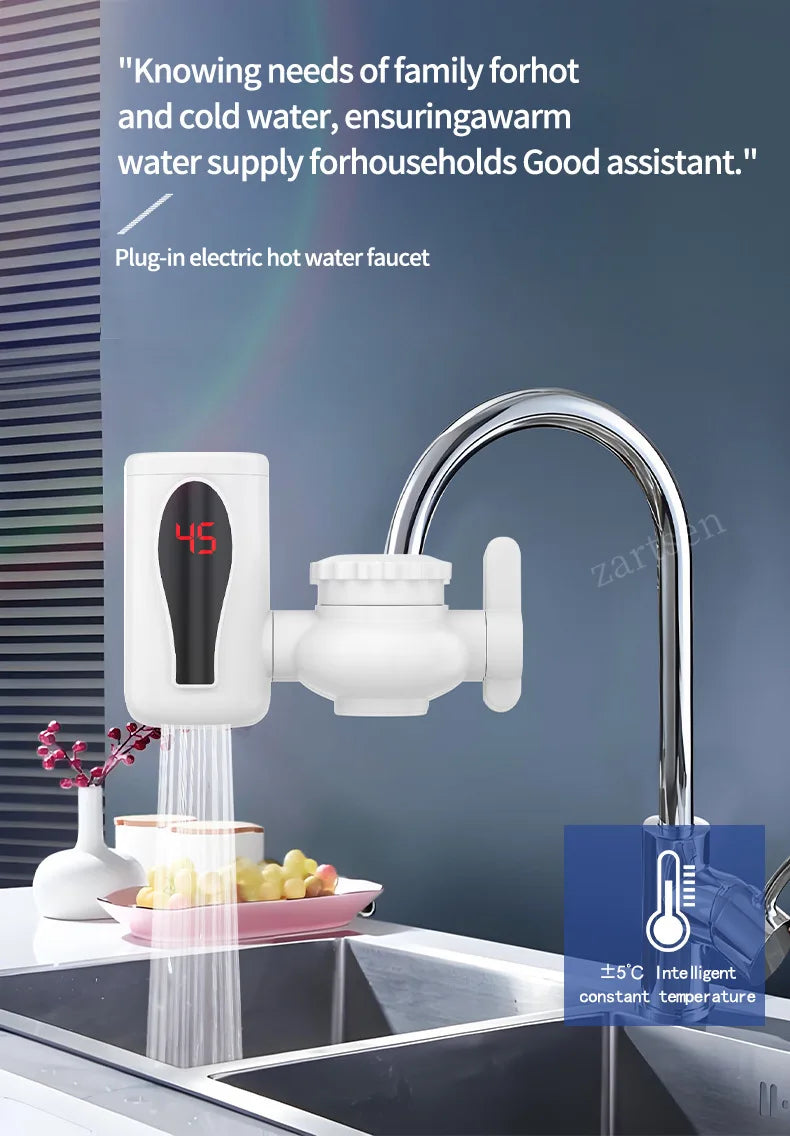 3000w Instant Electric Water Heater Rapid Heating Bathroom