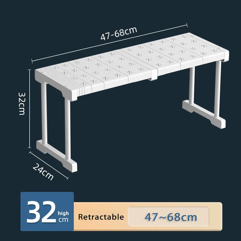 Wardrobe No-Punch Multi-Layer Retractable Adjustable Shelves