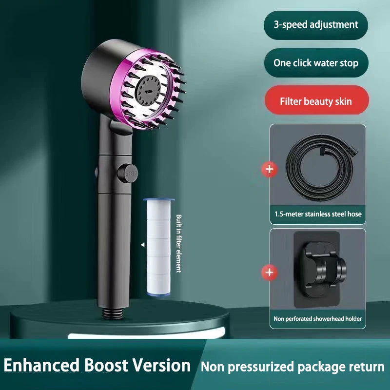 High Pressurized Filter Shower Head 3-Mode Adjustable Spray