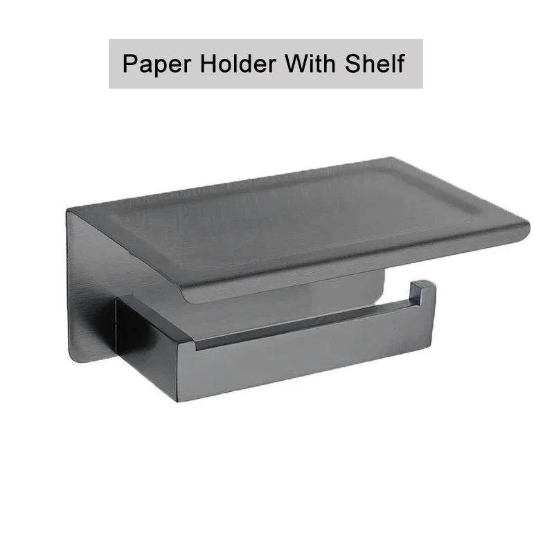 Gunmetal Stainless Steel Bathroom Accessorie Hardware Towel Rack