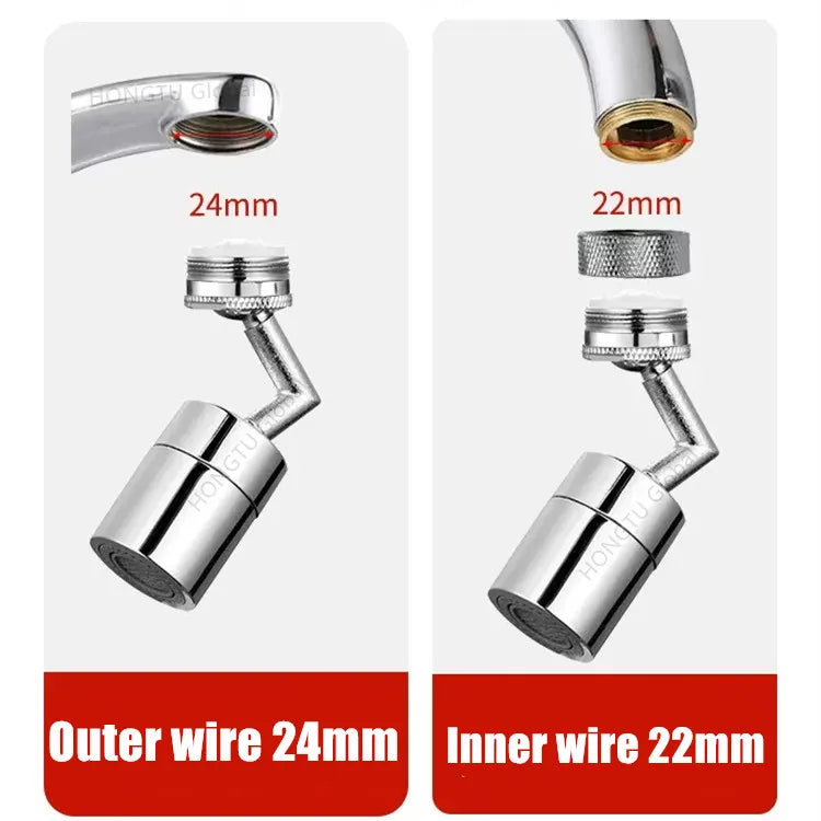 360 Rotary Faucet Spray Head Filter Washbasin Splash