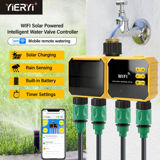 Yieryi Solar Wifi Smart Water Timer Zone Independent