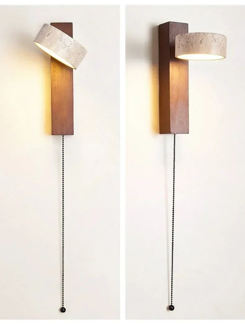 Spanish Natural Limestone Double-Sided Wall Lamp Creative
