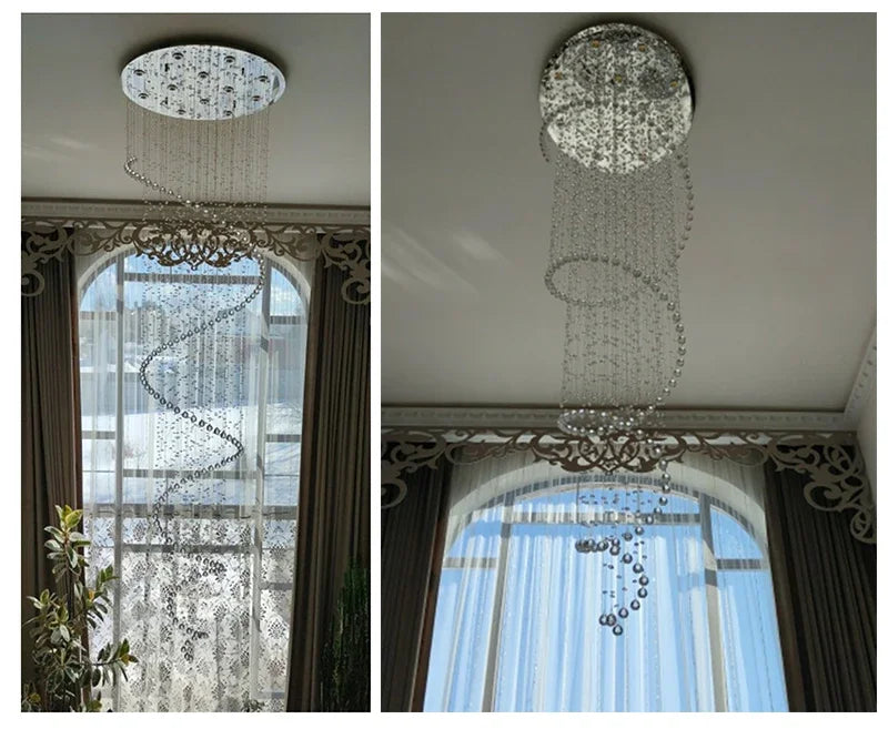 Modern Led Ceiling Chandeliers Light Fixture Staircase Luxury