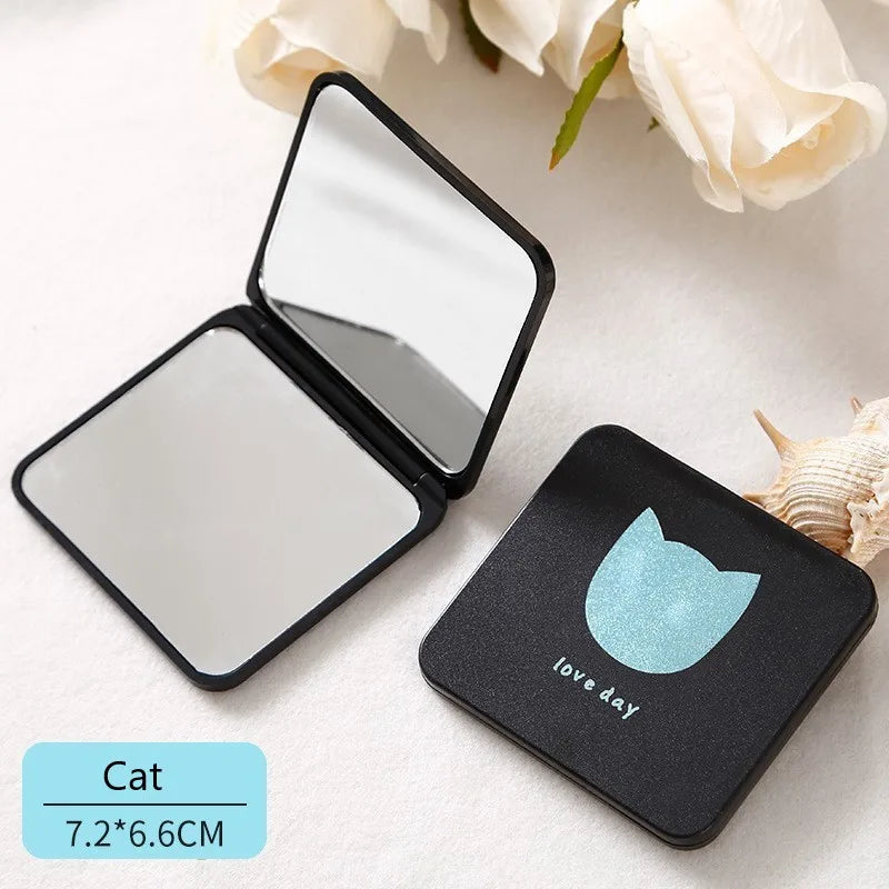 2-Face Makeup Mirror Square Cute Girl Gift Hand
