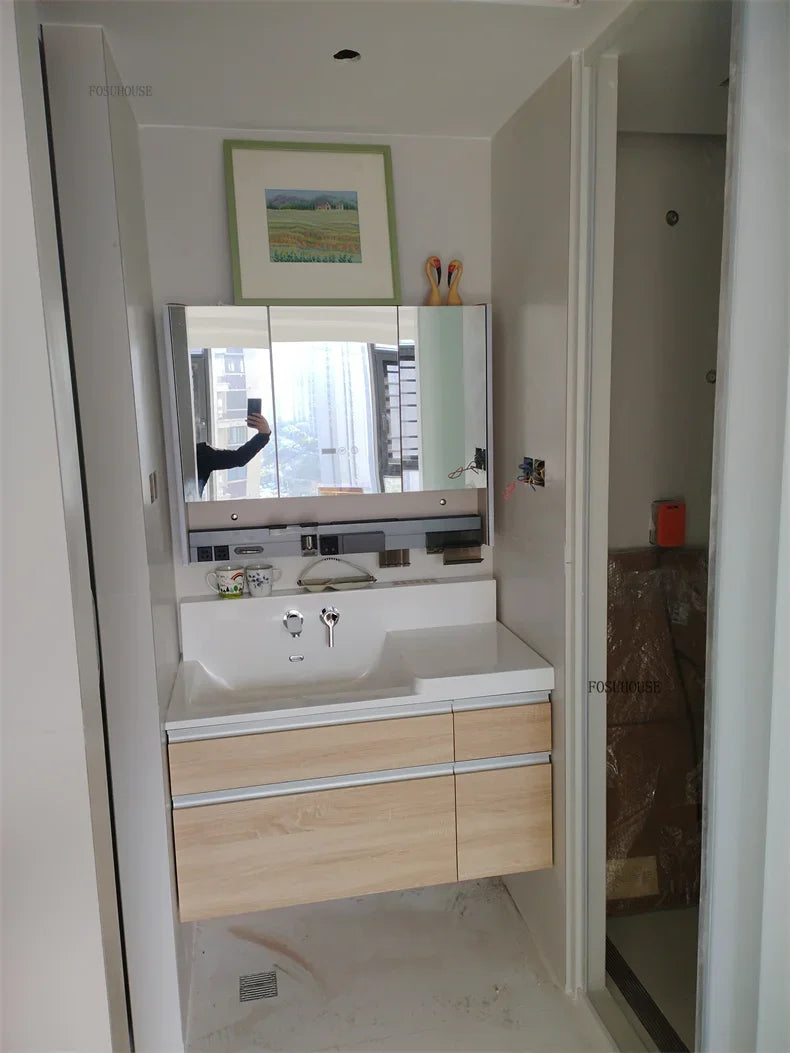 Smart Bathroom Mirror Storage Cabinet Light Bathroom Mirror