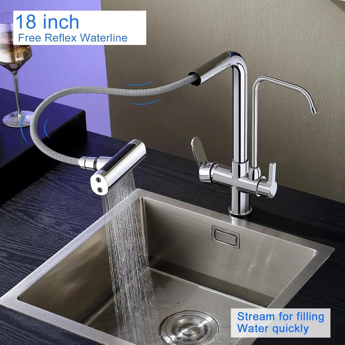 Feiyu Touch Filter Sink Faucet Pull Down Cold