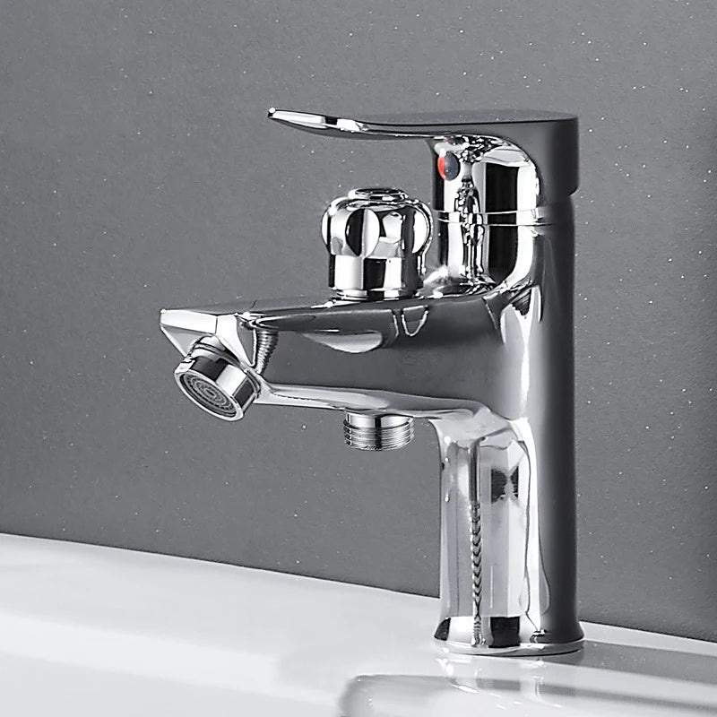 Brass Bathroom Basin Faucet Black Handle Tap Sink