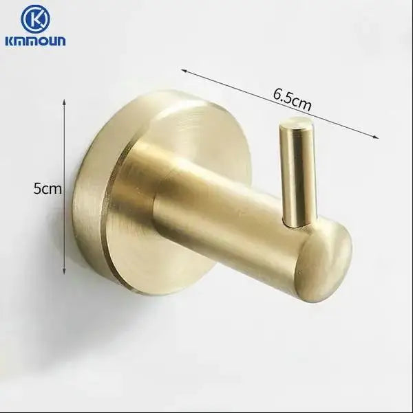 Brush Gold Stainless Steel Clothes Hook Wall Mounted