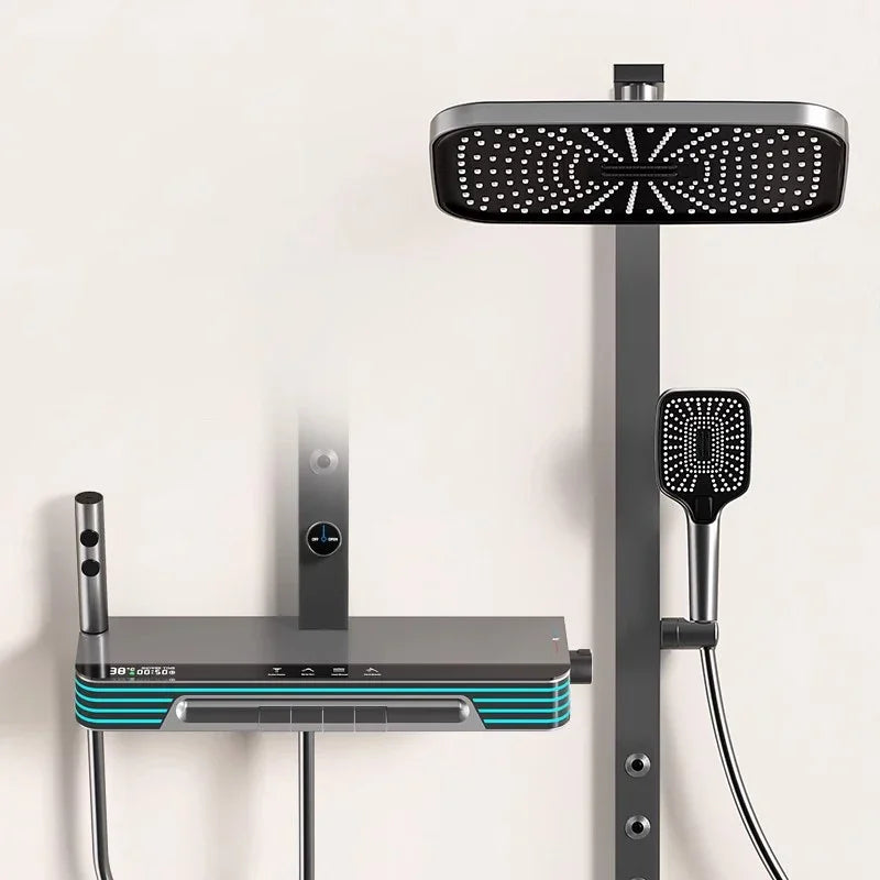 Back Spray Piano Digital Bathrooom Shower System Cold