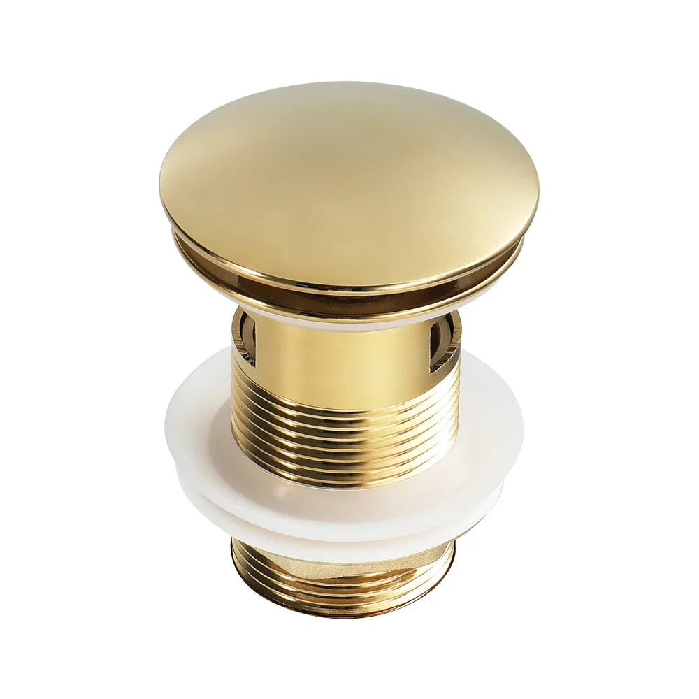 Drain Stoppe Gold Bathroom Basin Sink Pop-Up Drain