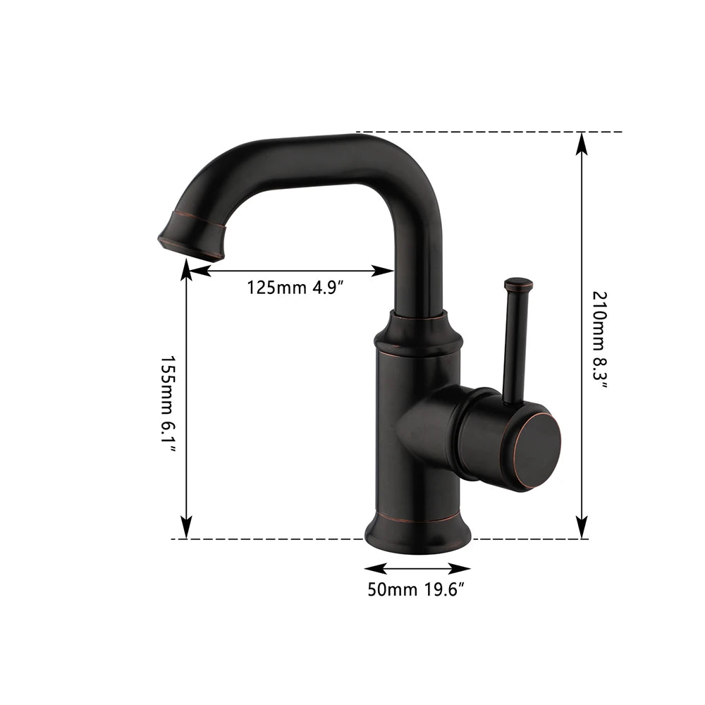 Kemaidi Antique Brass Handle Bathroom Faucets Mixer Tap