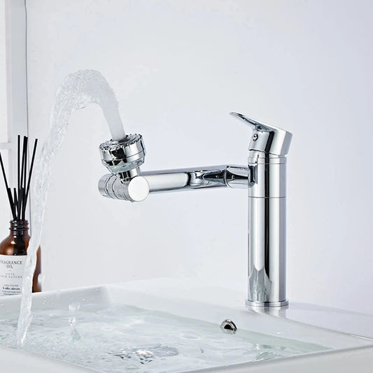 Basin Faucet Modern Bathroom Mixer Tap Black/Chrome Wash