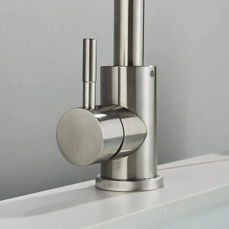 304 Stainless Steel Bathroom Basin Faucet Cold Wash