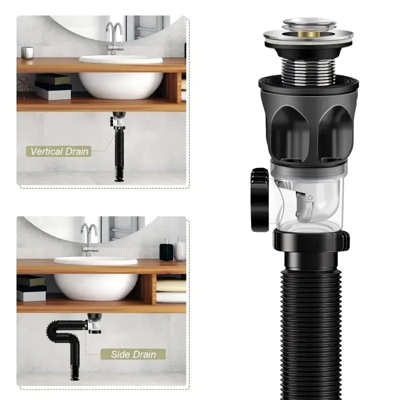 1pc Washbasin Drain Pipe Insect Proof Odor Proof