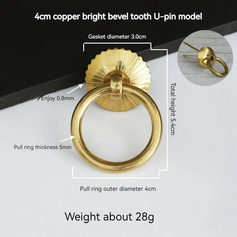 Chinese Medicine Cabinet Circular Ring Tea Can Pull