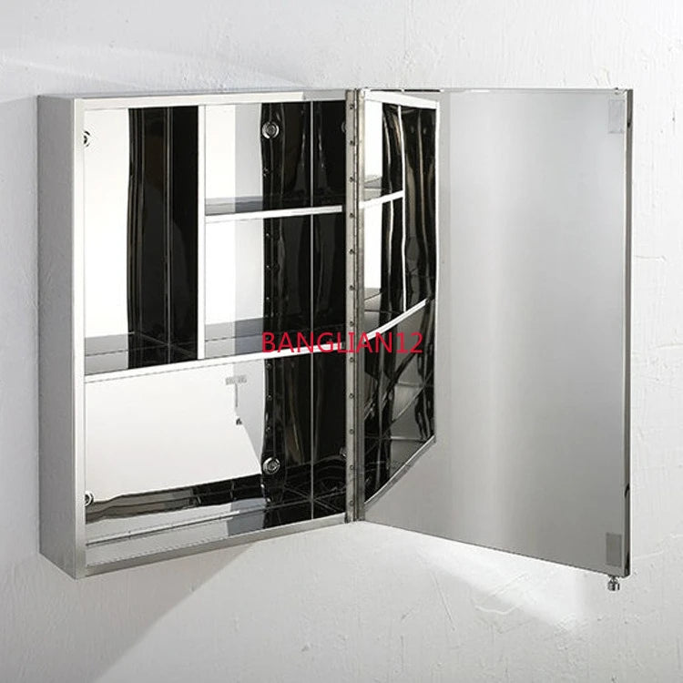 Wall-Mounted Stainless Steel Mirror Cabinet Simple Modern