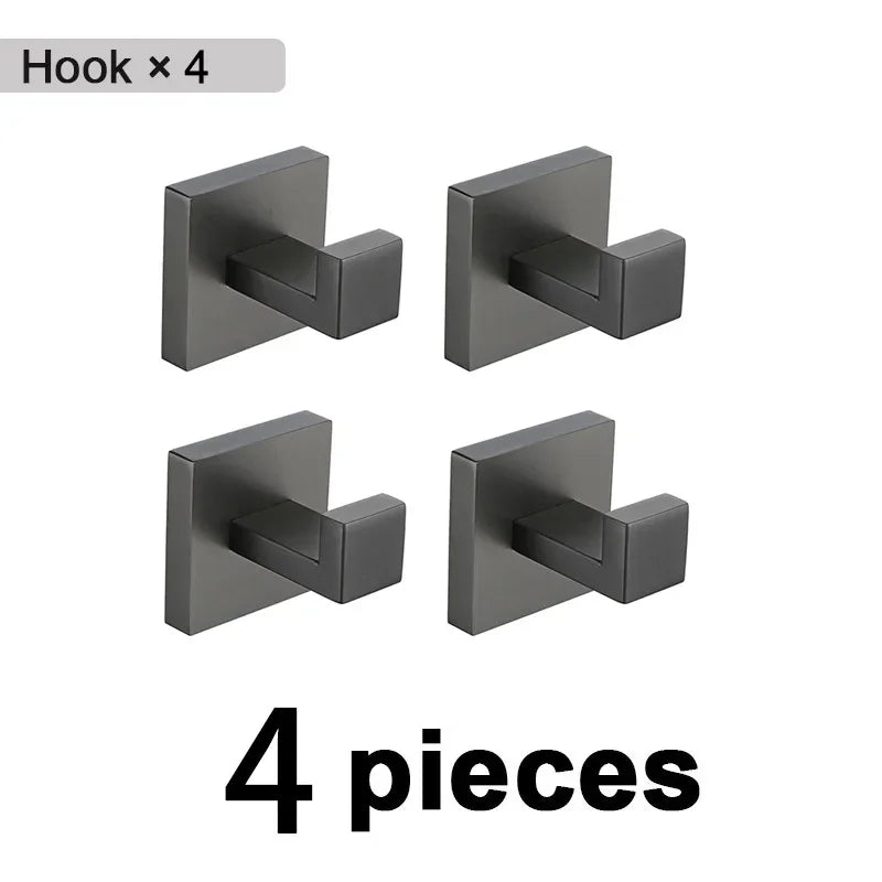 Gunmetal Stainless Steel Bathroom Accessorie Hardware Towel Rack