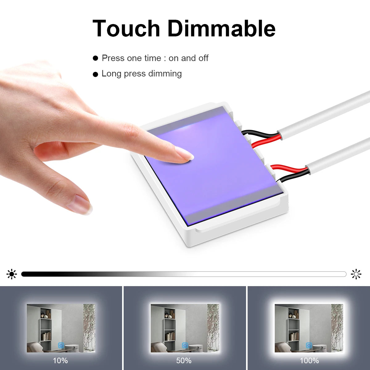 12v 5a Makeup Mirror Led Light Switch Capacitive