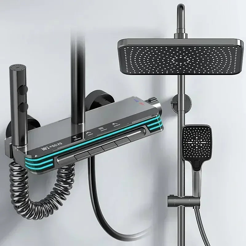Back Spray Piano Digital Bathrooom Shower System Cold