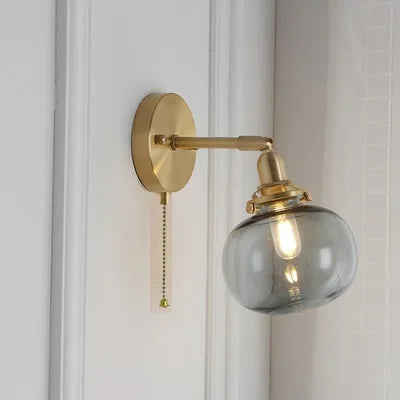 Iwhd Pull Chain Nordic Modern Wall Lamp Sconce