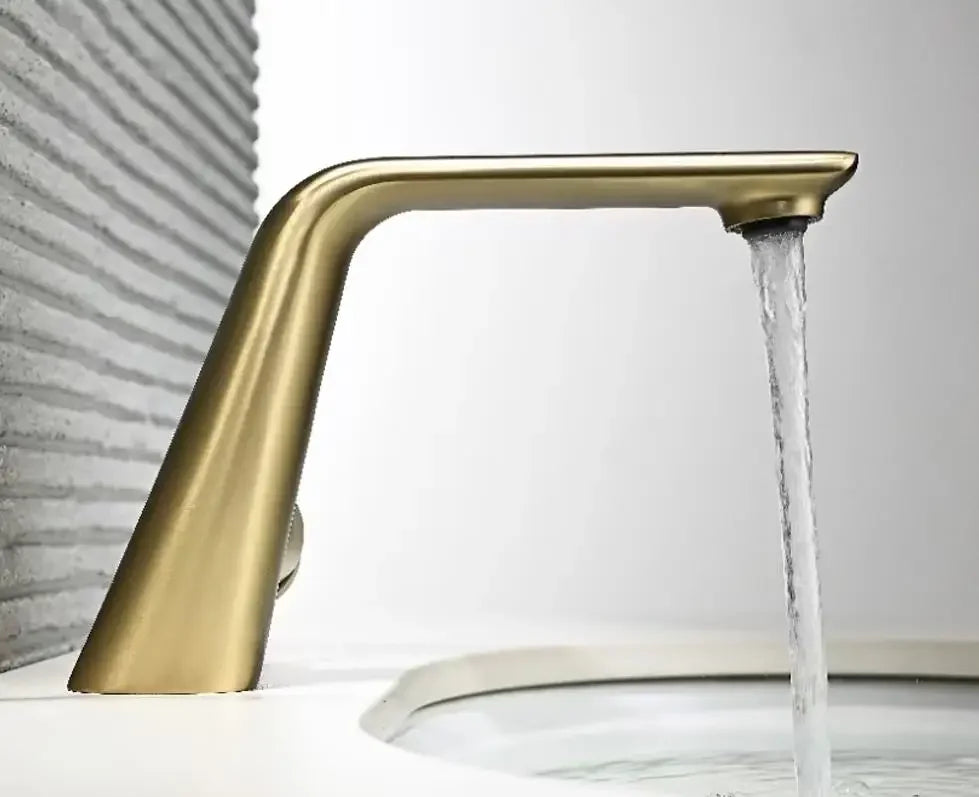 Brass White Or Brushed Gold Gray Modern Bathroom
