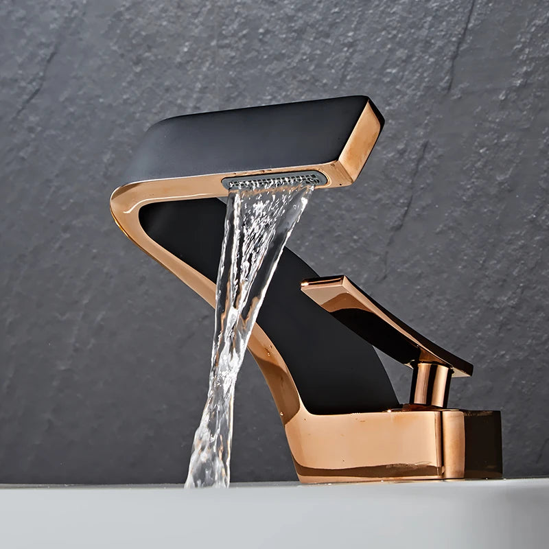 Tolm Basin Faucet Modern Bathroom Mixer Tap Orange