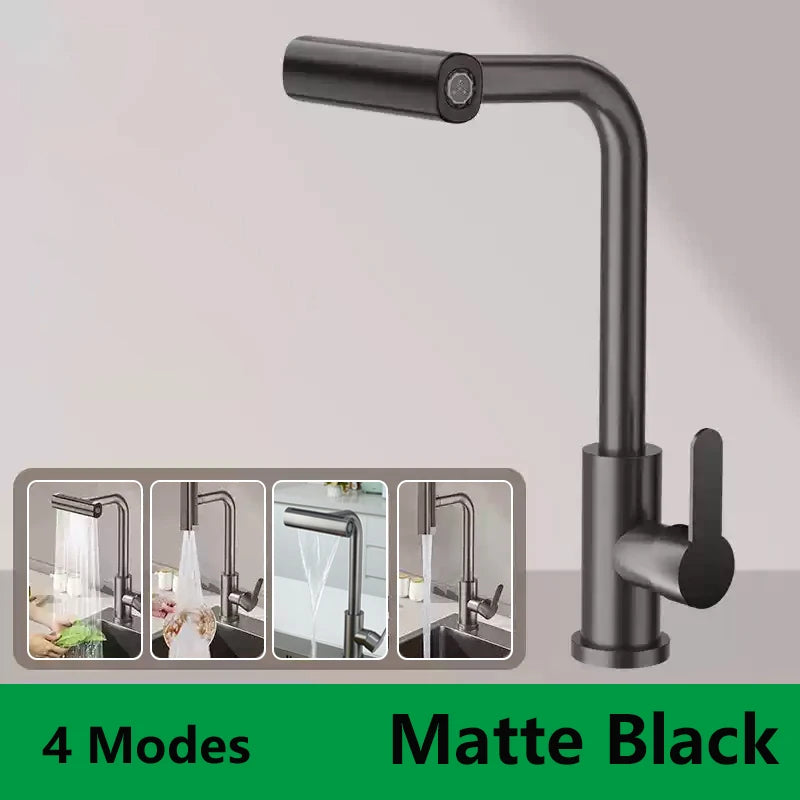 Pull-Out Flying Rain Waterfall Faucet Cold Faucet 304
