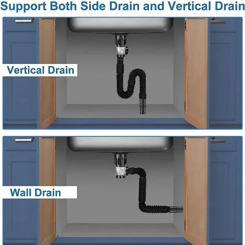 1pc Washbasin Drain Pipe Insect Proof Odor Proof