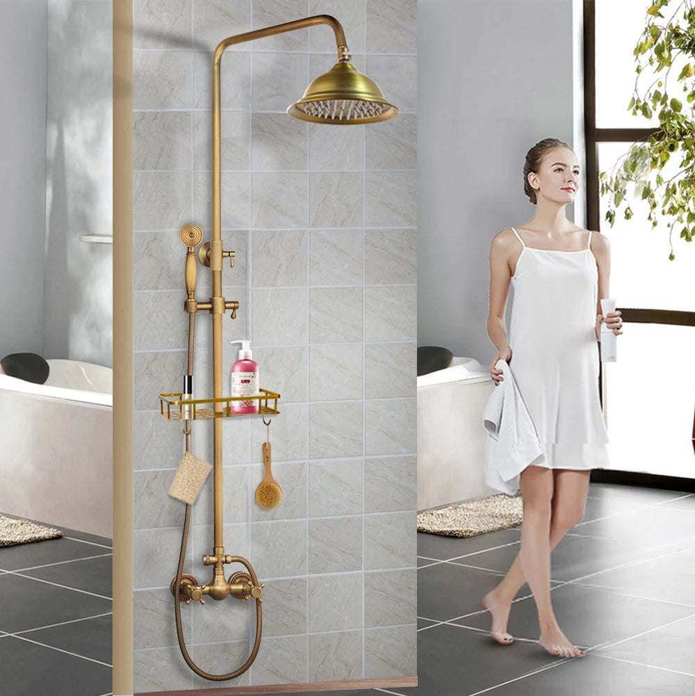 Kemaidi Brass Antique Wall Mount Shower Faucet Handle